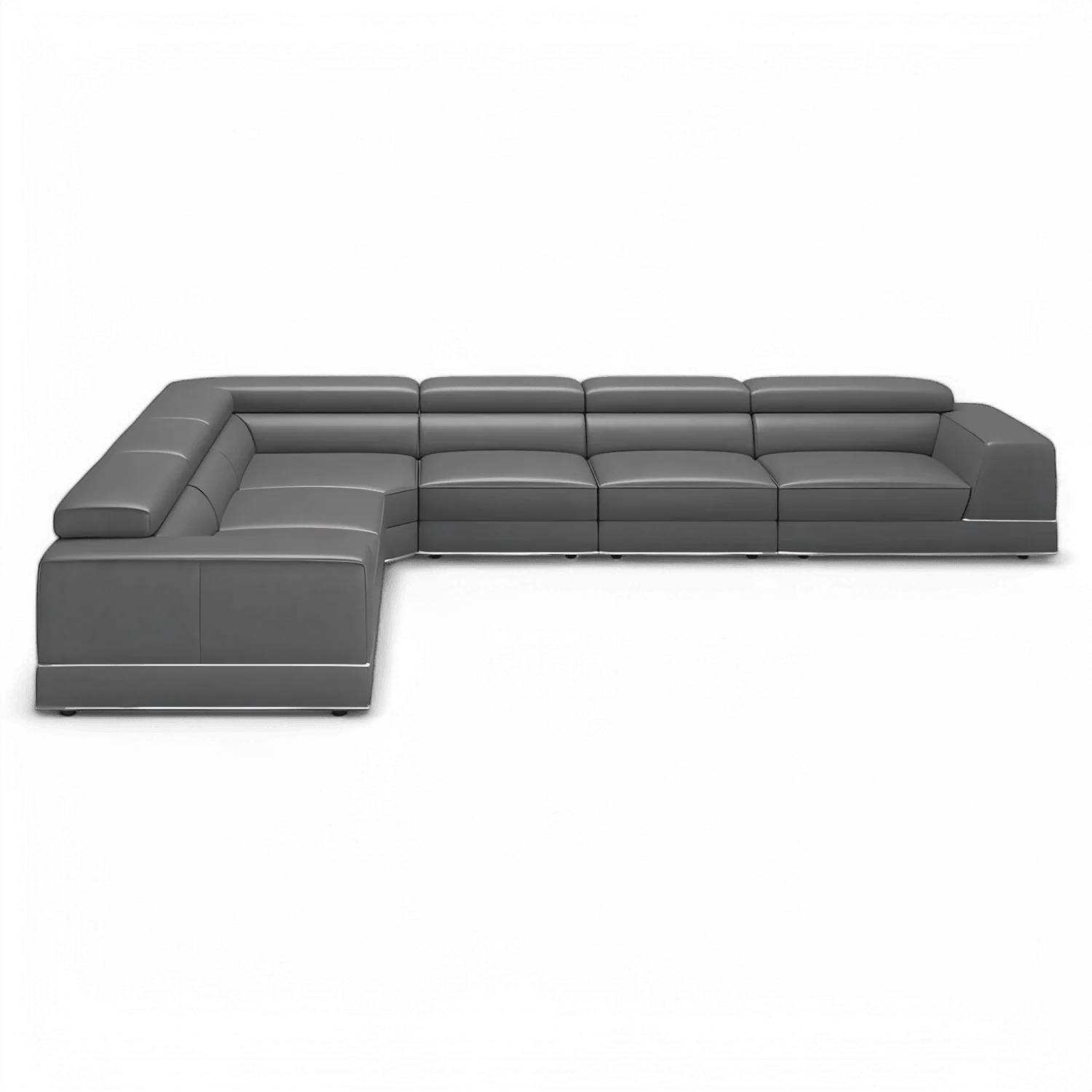 Amadeo Extended Modular Sectional Sofa Elephant Gray - Image 4
