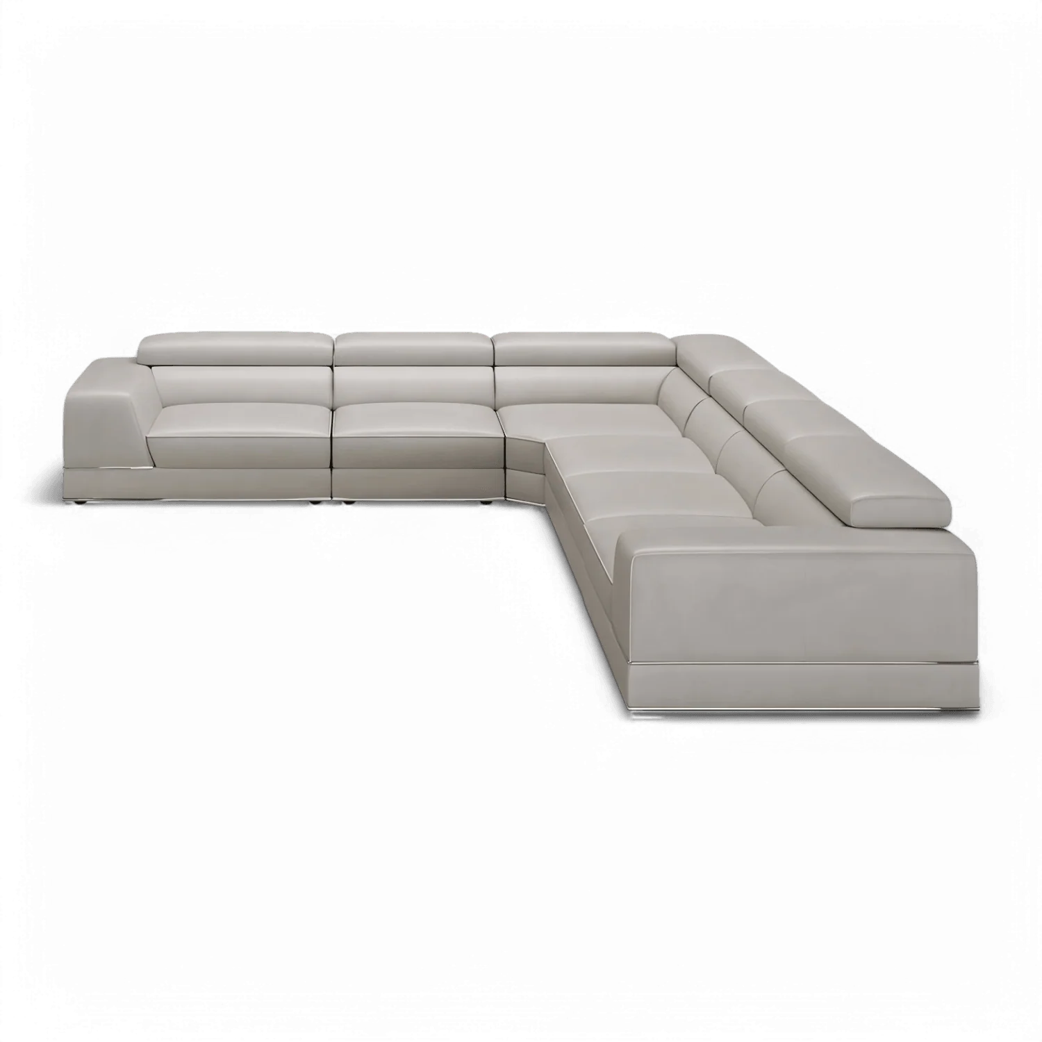 Amadeo Extended Modular Sectional Sofa Light Gray - Image 3