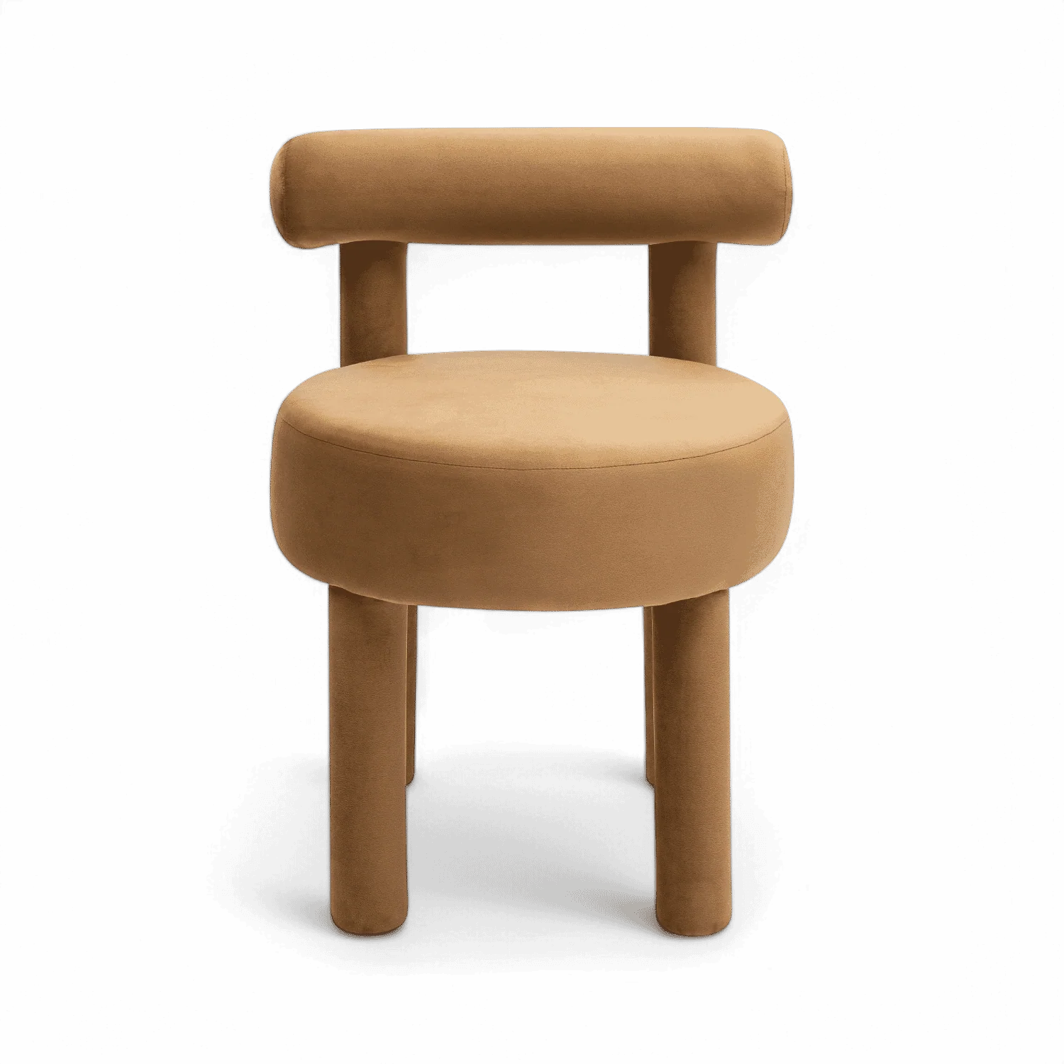 Arch Camel Velvet Dining Chair - Image 3