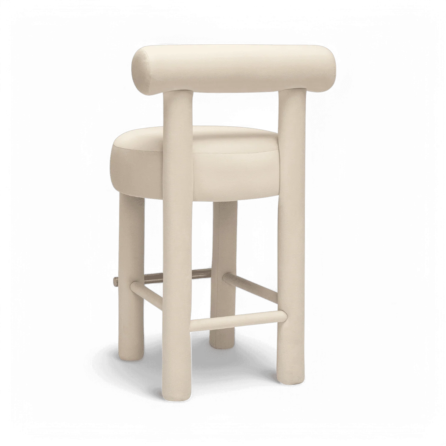 Arch Off White Velvet Counter Stool - Image 4