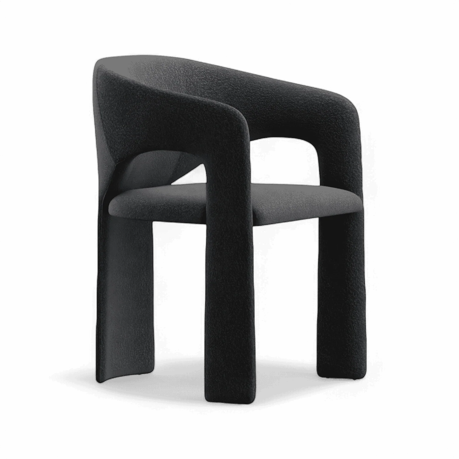 Aria Dining Chair Black Boucle - Image 3