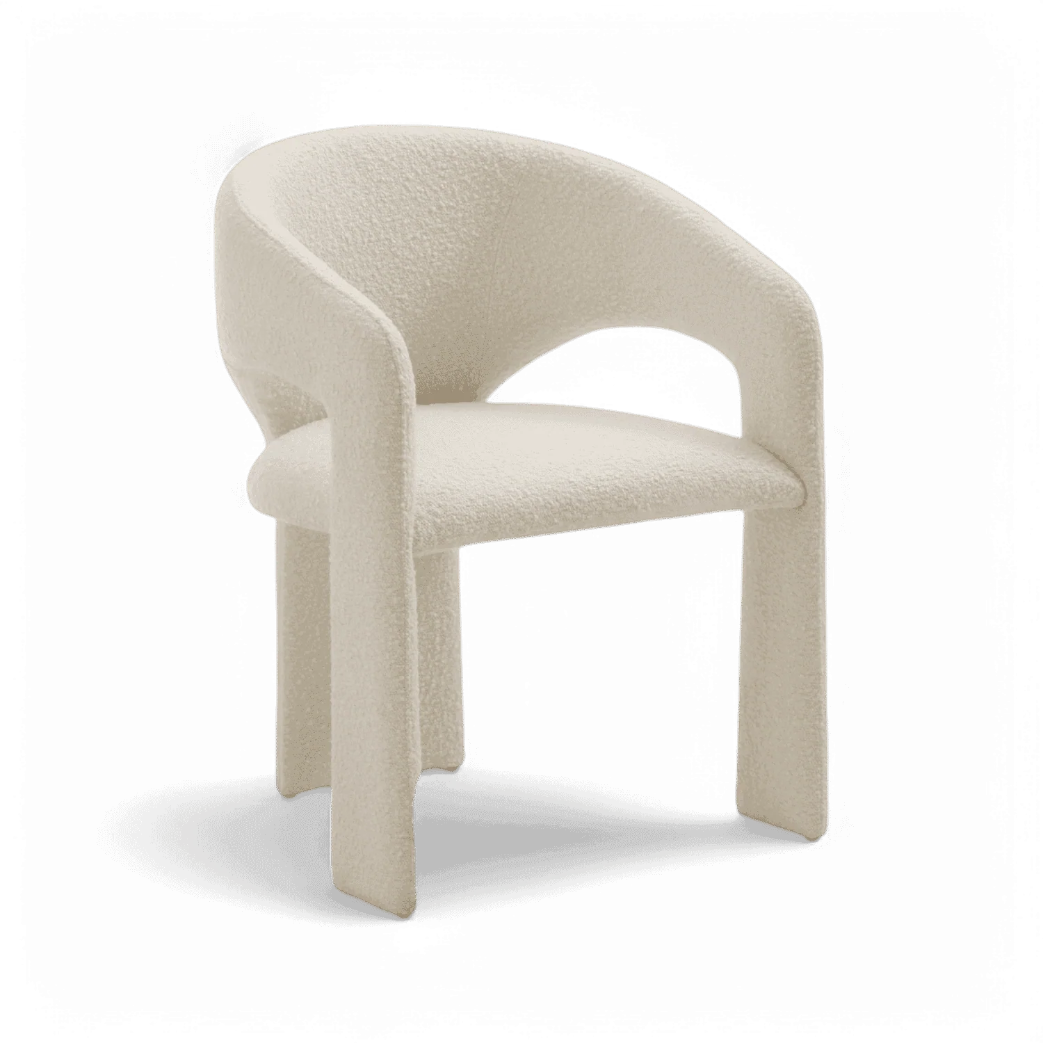 Aria Dining Chair White Boucle - Image 3