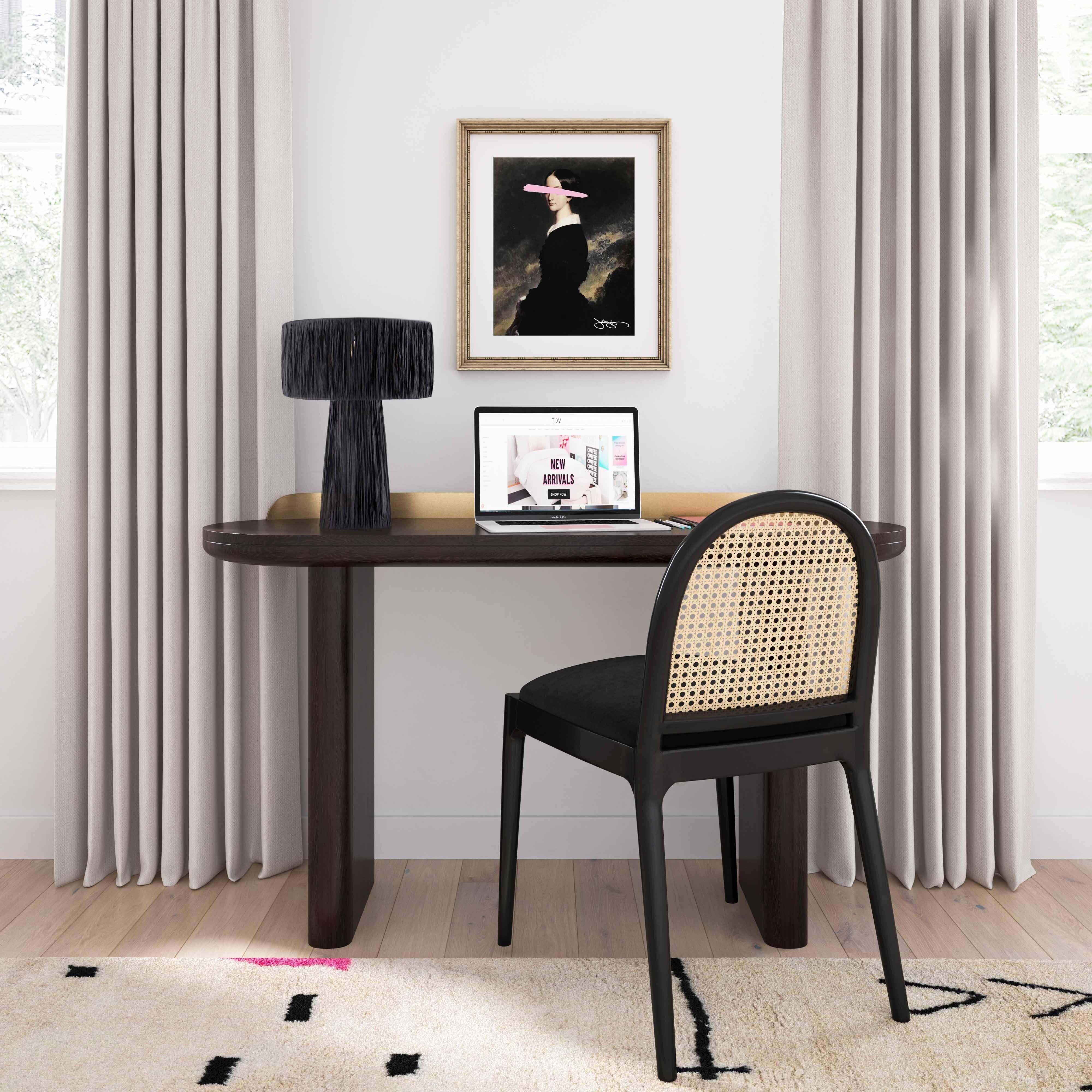 Auric Raffia Black Table Lamp - Image 2