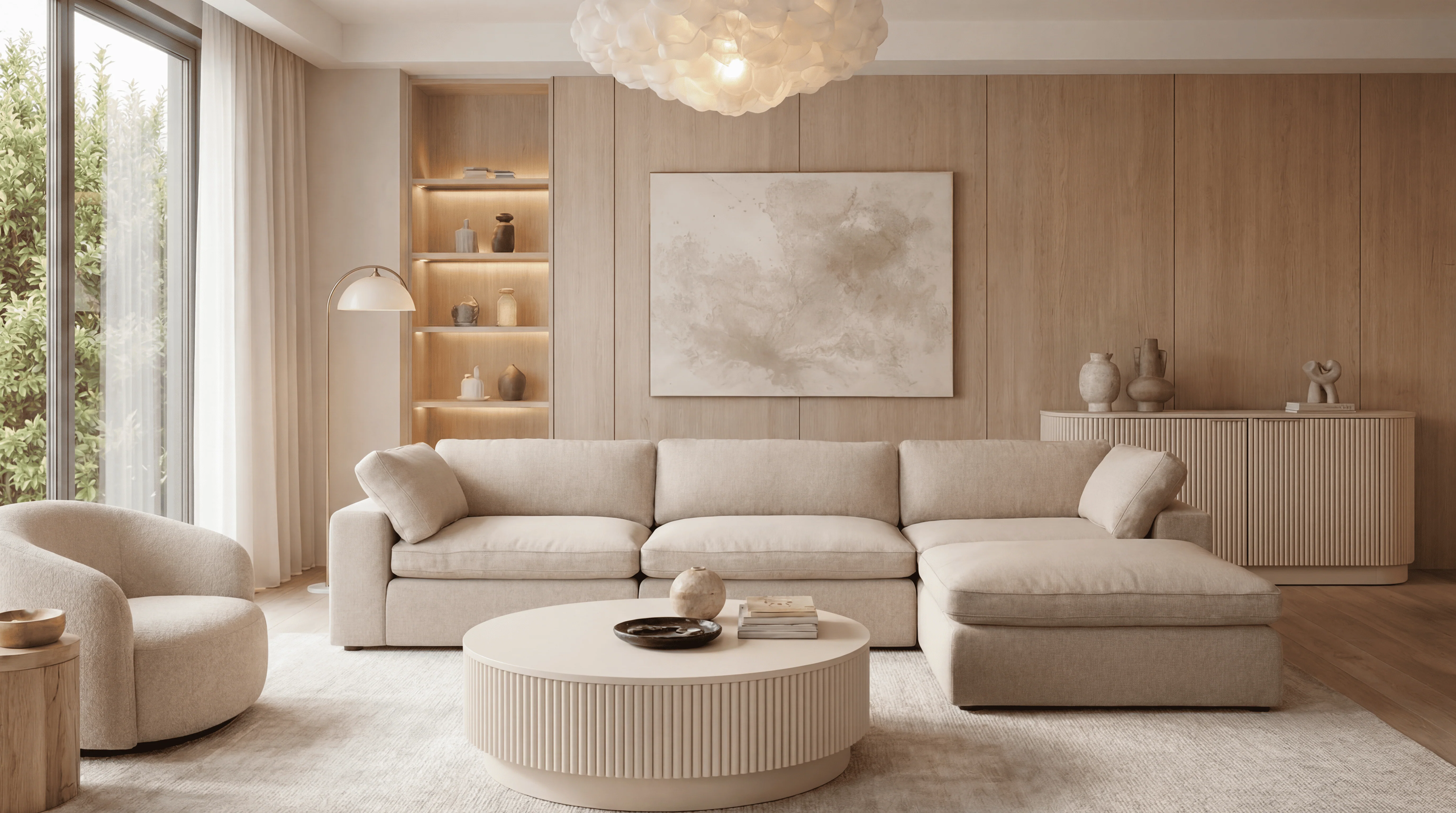 Bloom 3-Piece Modular Sofa Beige - Image 6