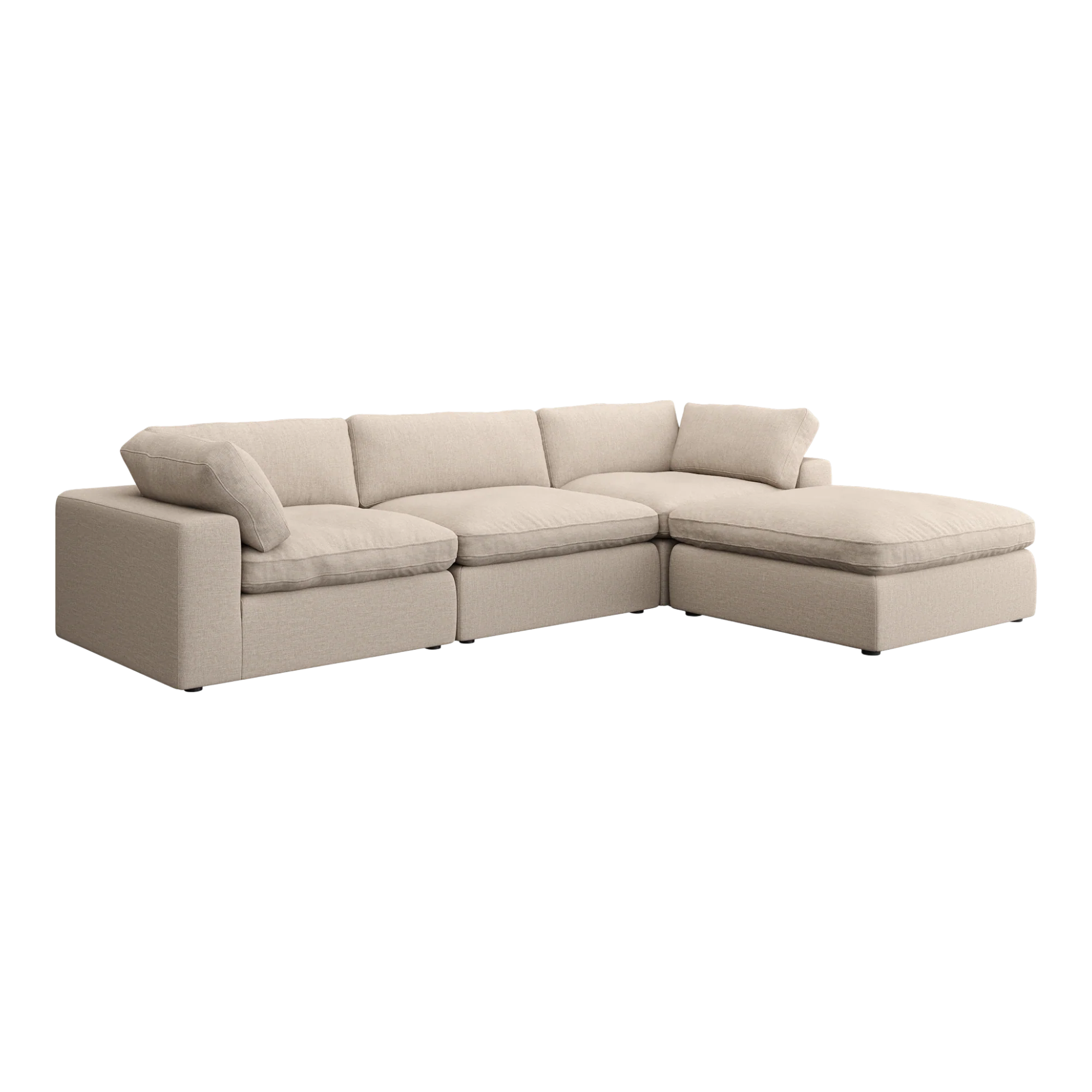 Bloom 4-Piece Modular Sofa Beige - Image 3
