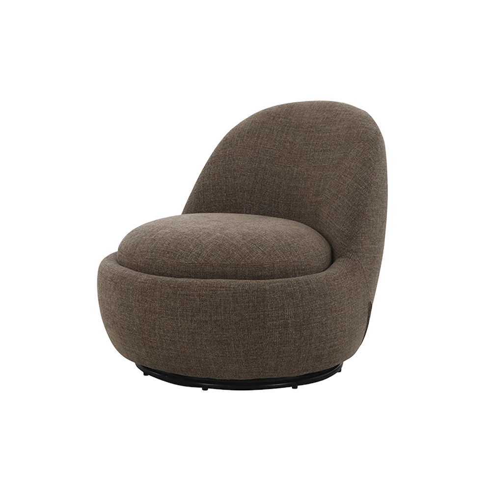 Boba Swivel Lounge Chair Brown - Image 3