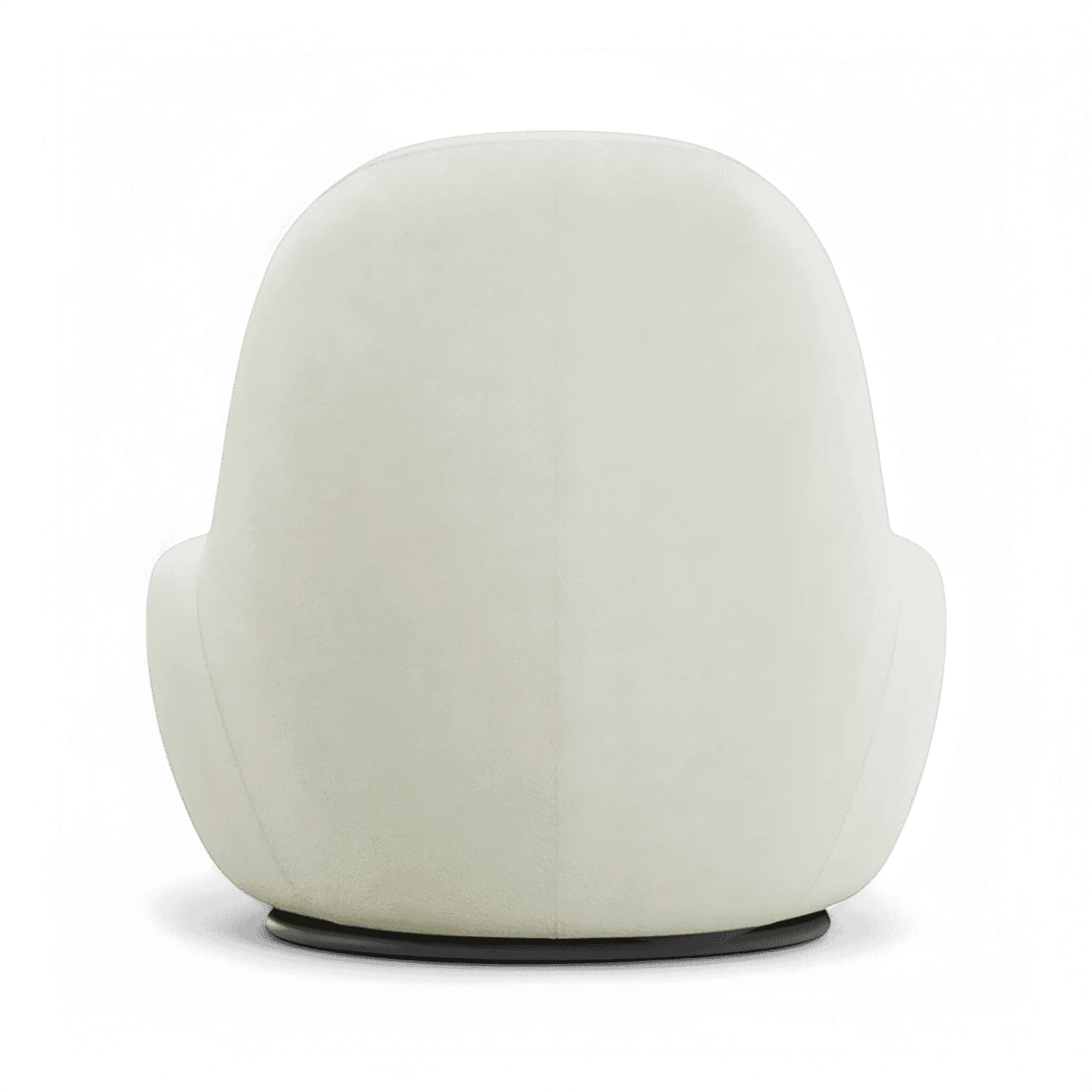 Boba Swivel Lounge Chair White Boucle - Image 4