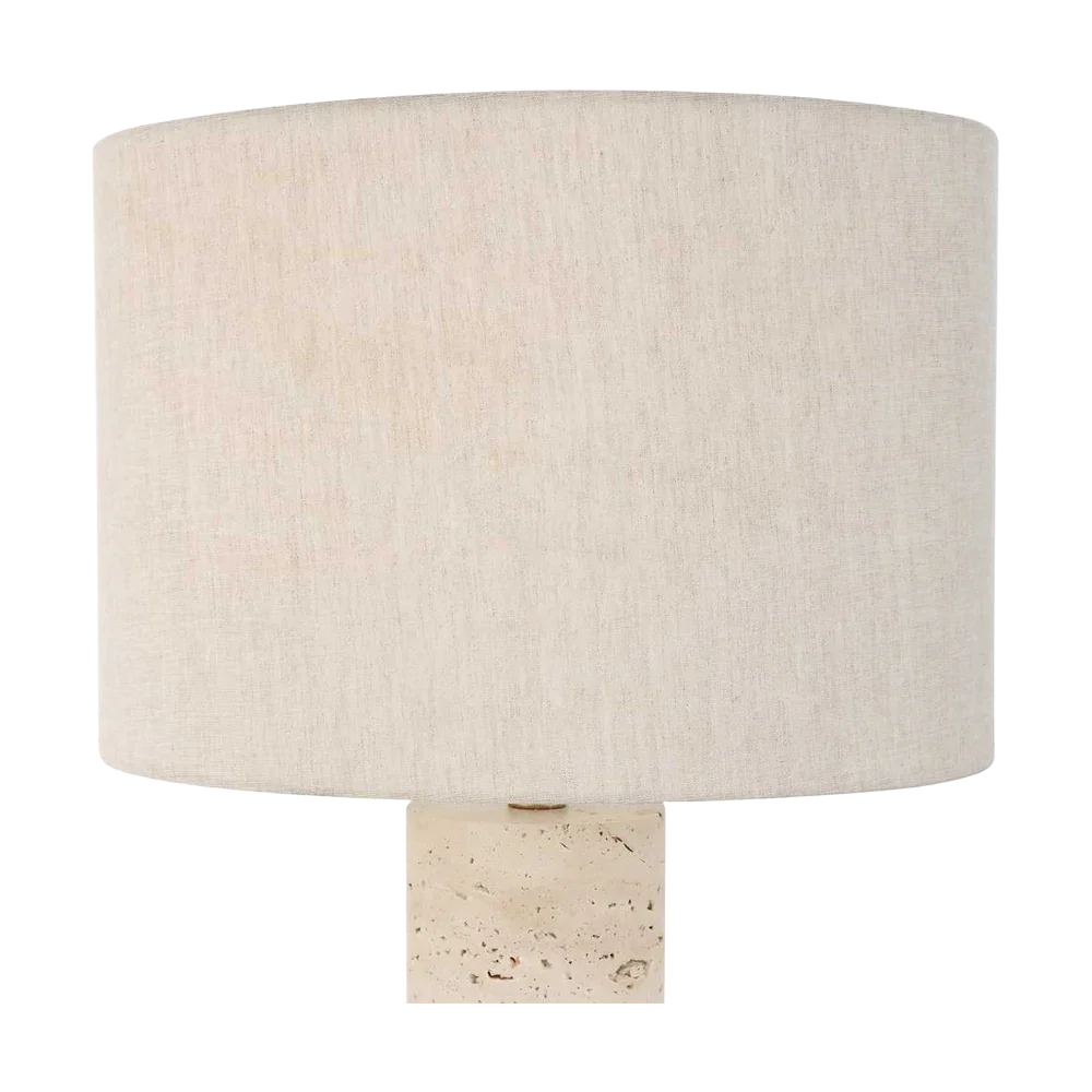 Bravertine Table Lamp Gold & Travertine - Image 5