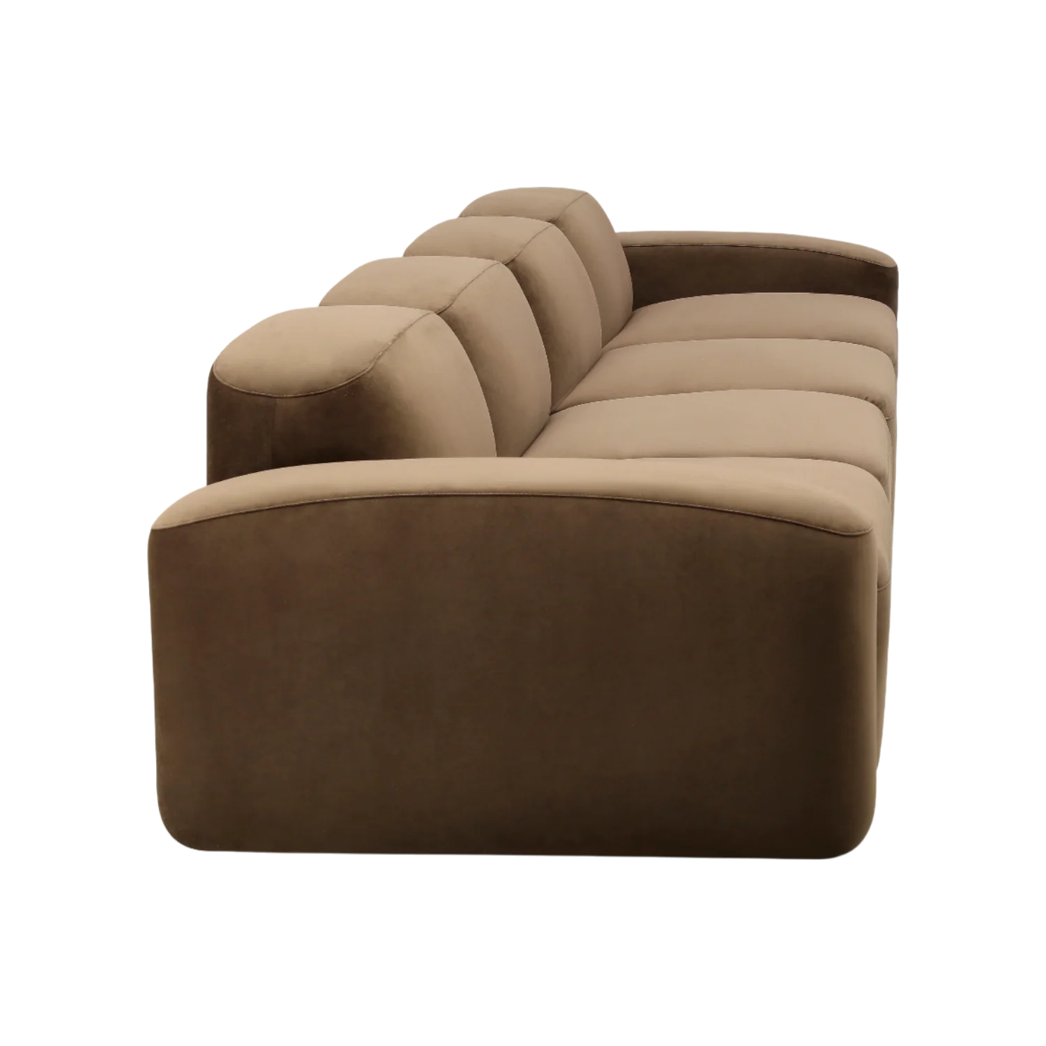 Brunello 4-Piece Sofa Brown Velvet - Image 3