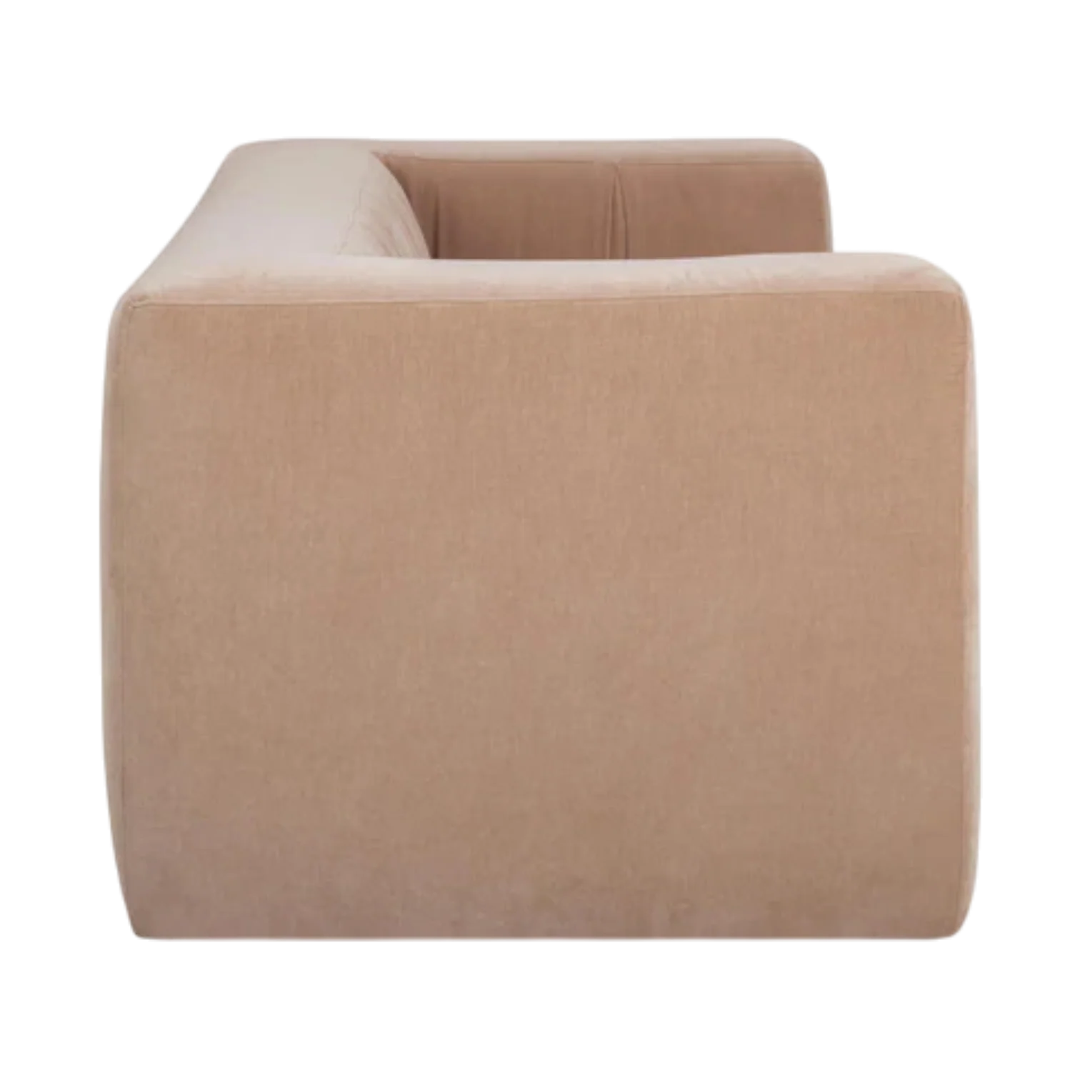 Calista Upcycled Chenille Peach Sofa - Image 4