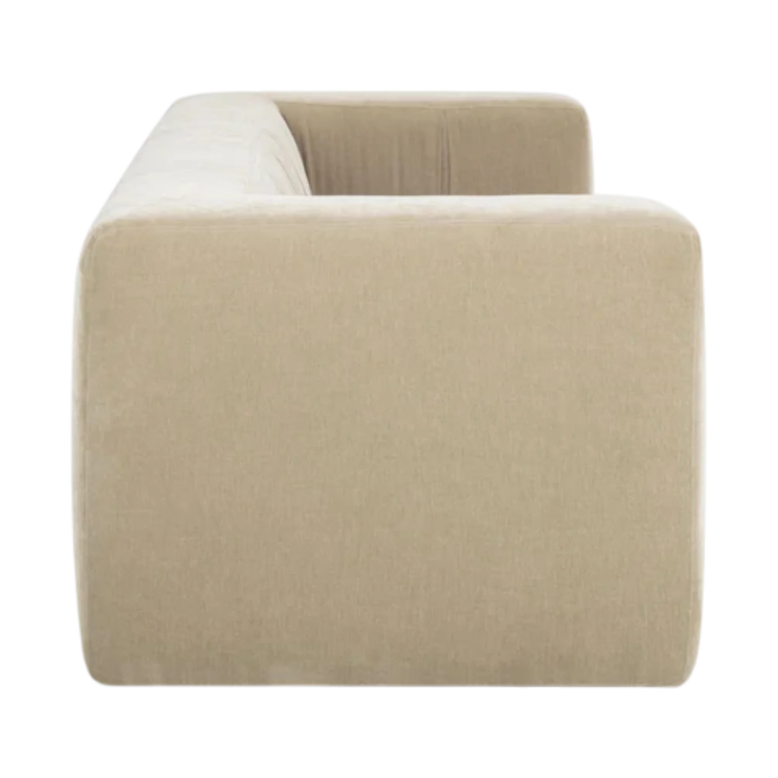 Calista Upcycled Chenille Sand Sofa - Image 4
