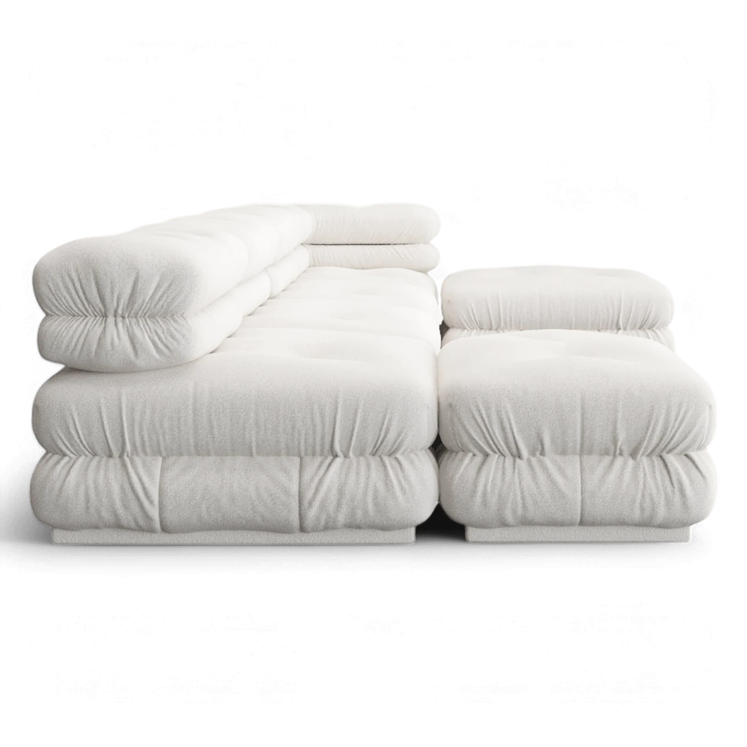 Cloud Sectional Sofa White Boucle | Modani x The Kooples Limited Edition - Image 4