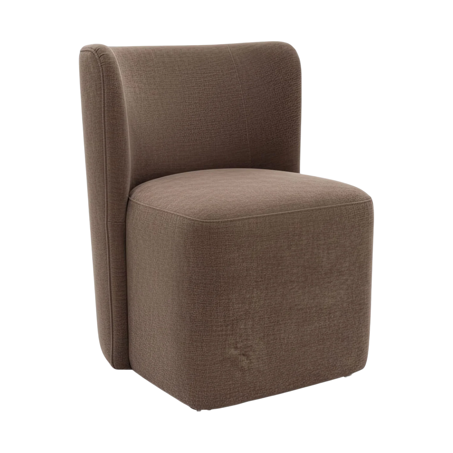 Cocora Dining Chair with Wheels Taupe - Image 2