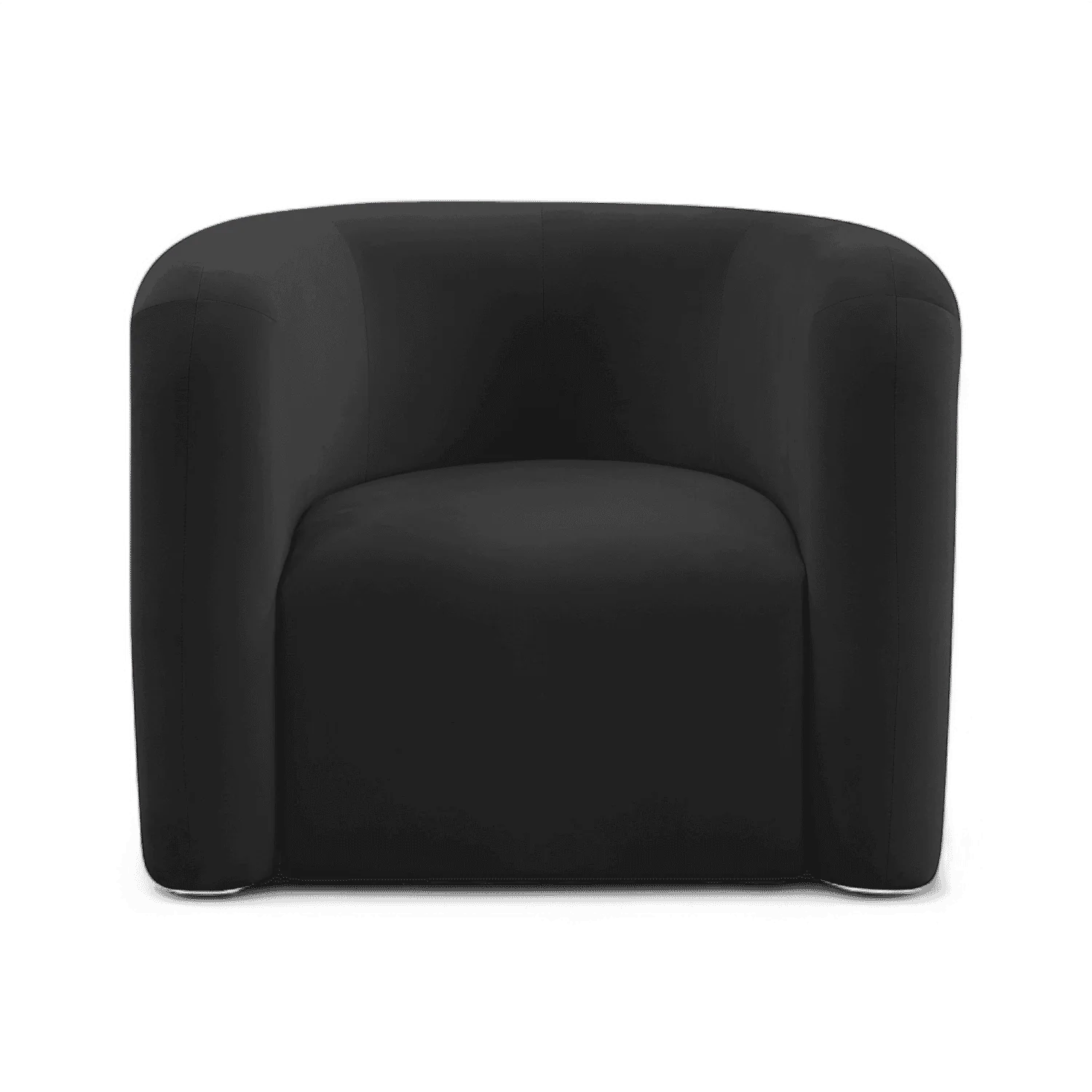 Comet Black Velvet Lounge Chair - Image 4