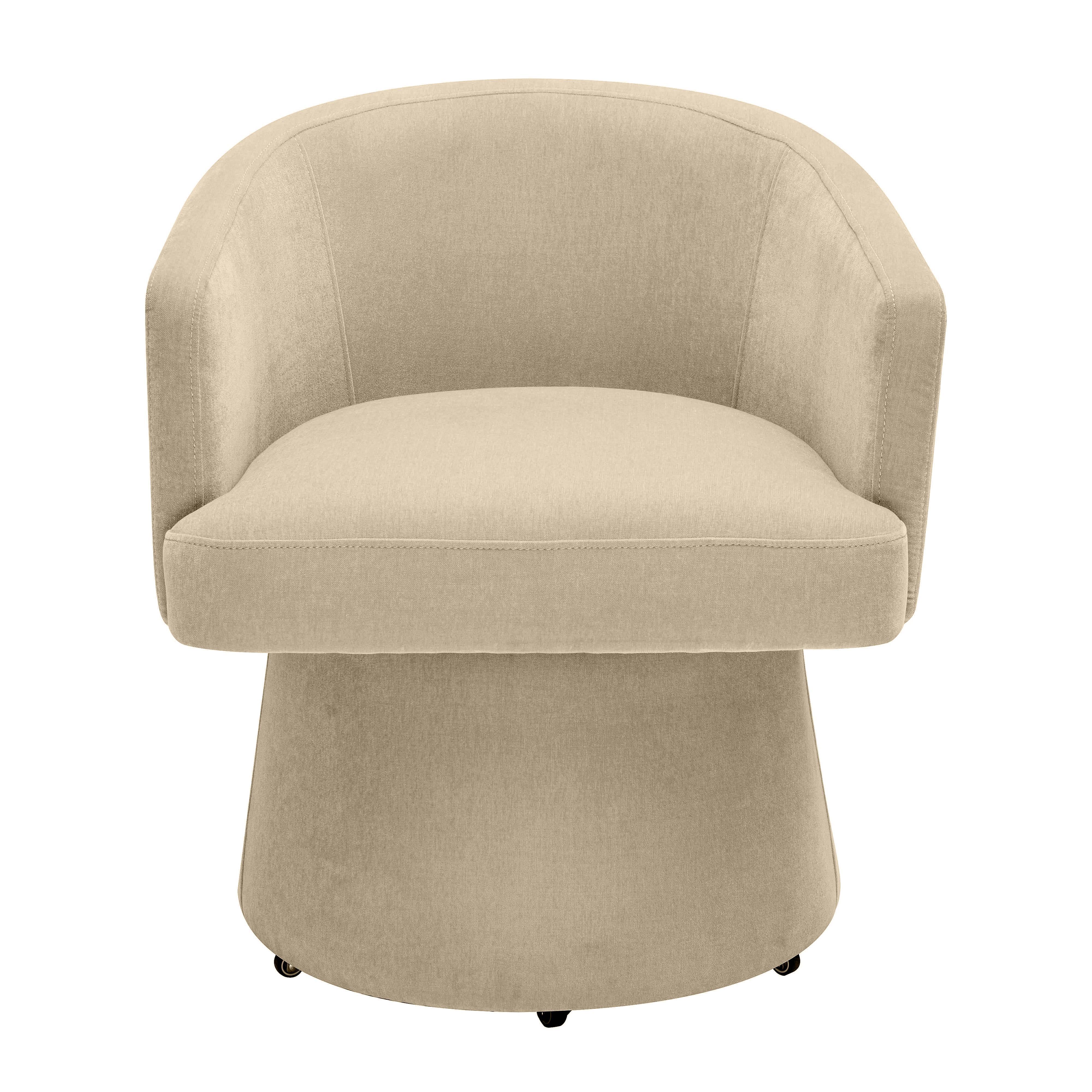 Cosmos Taupe Rolling Desk Chair - Image 3
