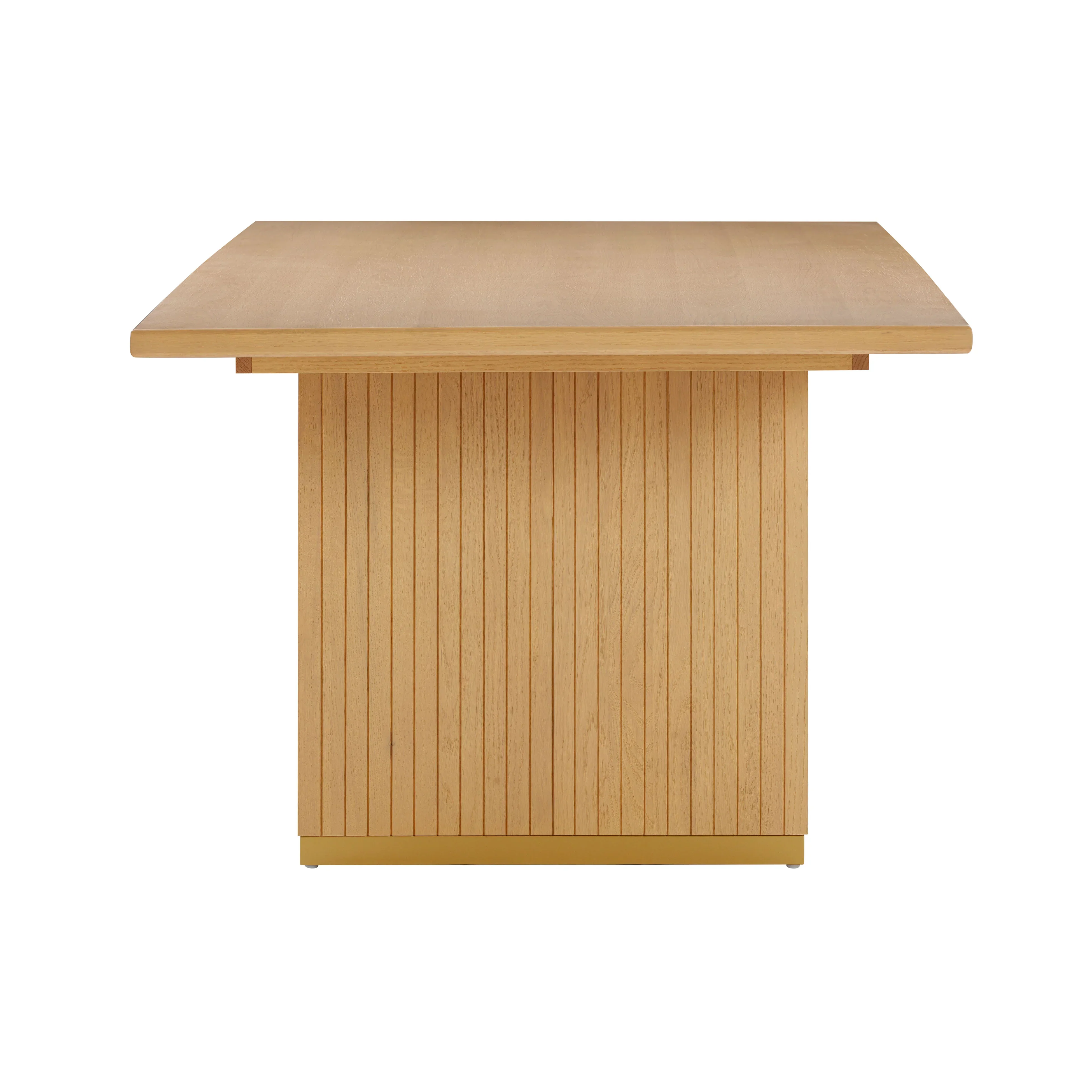 Elara Natural Oak Wood Rectangular Dining Table - Image 4