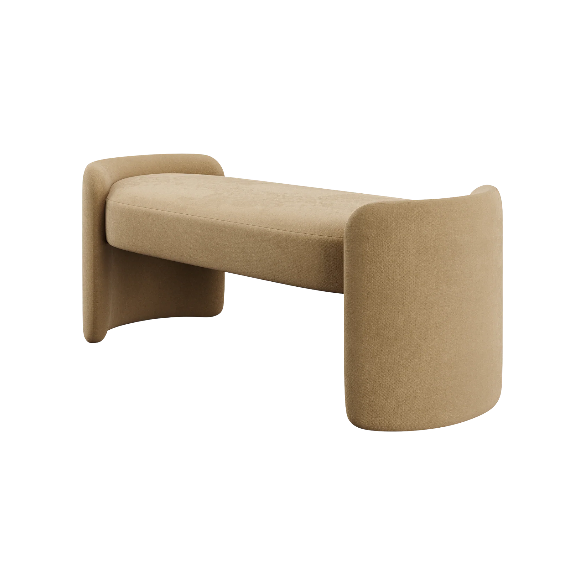 Elora Bench Camel Velvet - Image 2