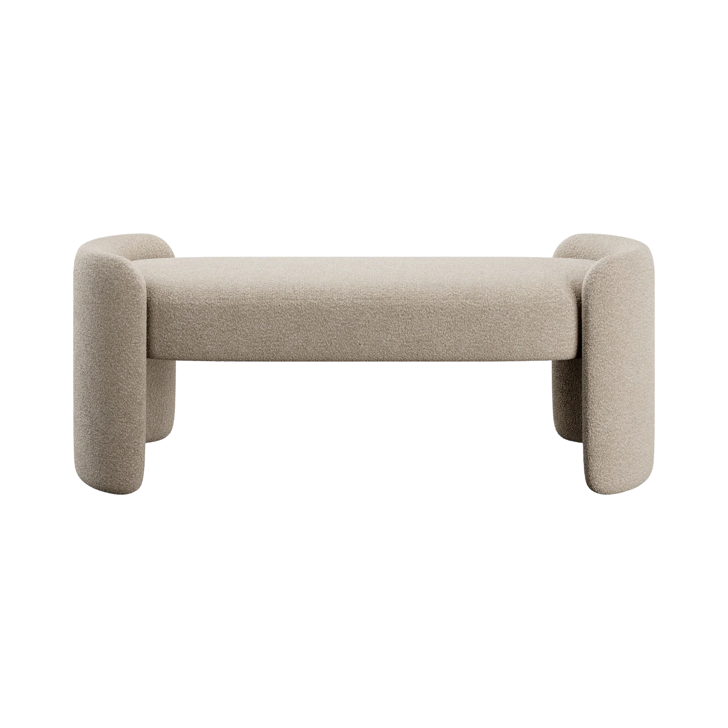 Elora Bench Greige Boucle
