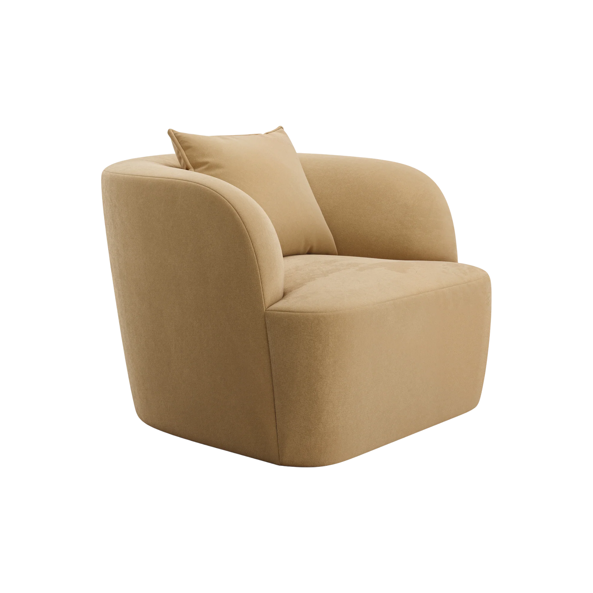 Elora Lounge Chair Camel Velvet - Image 3