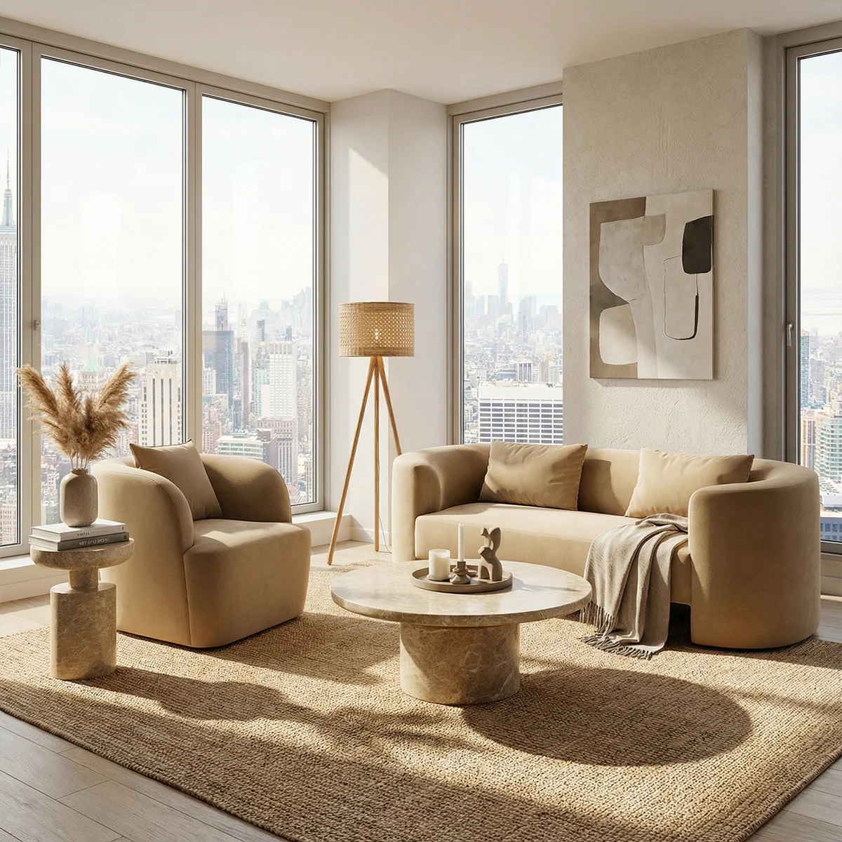 Elora Lounge Chair Camel Velvet - Image 5