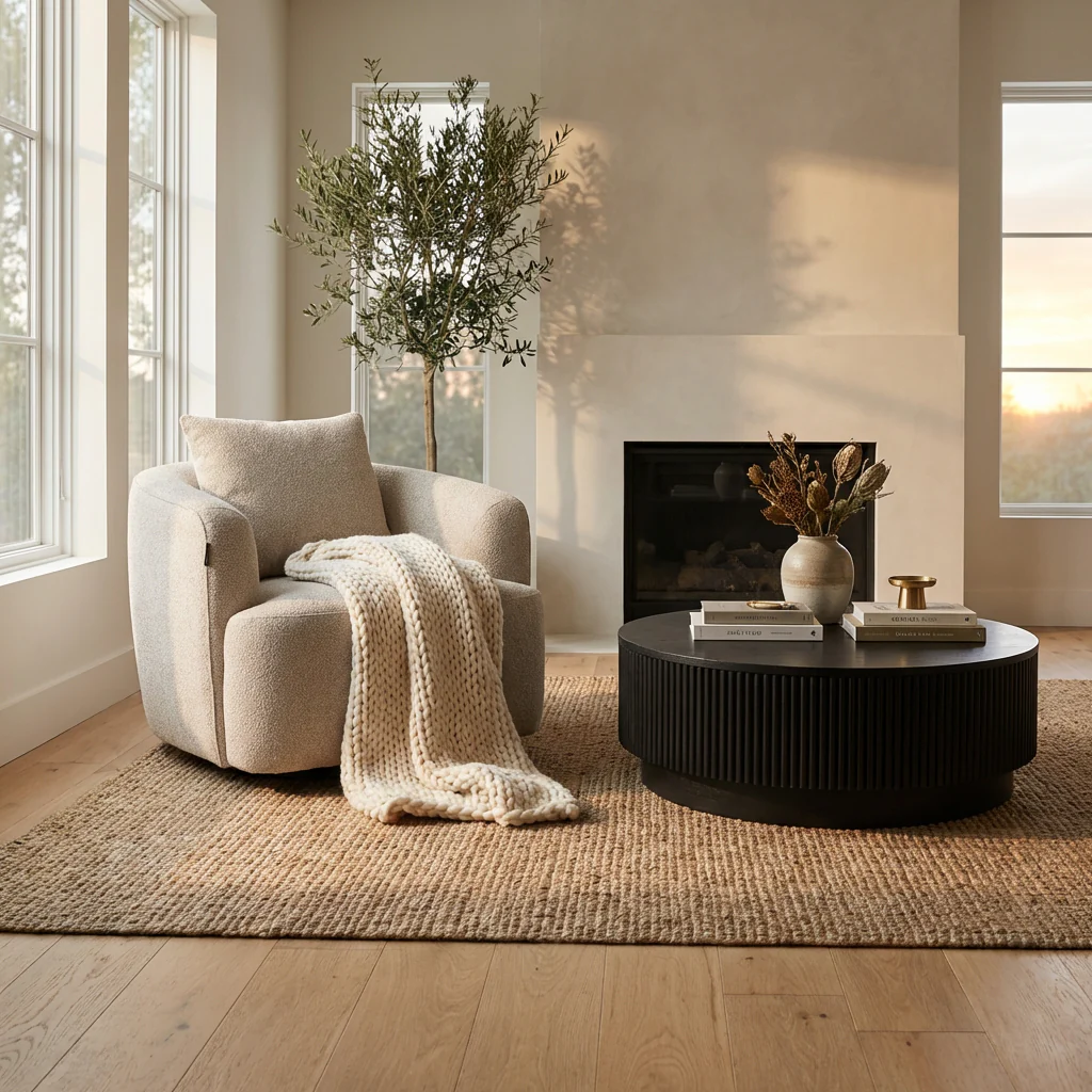 Elora Lounge Chair Greige Boucle - Image 2