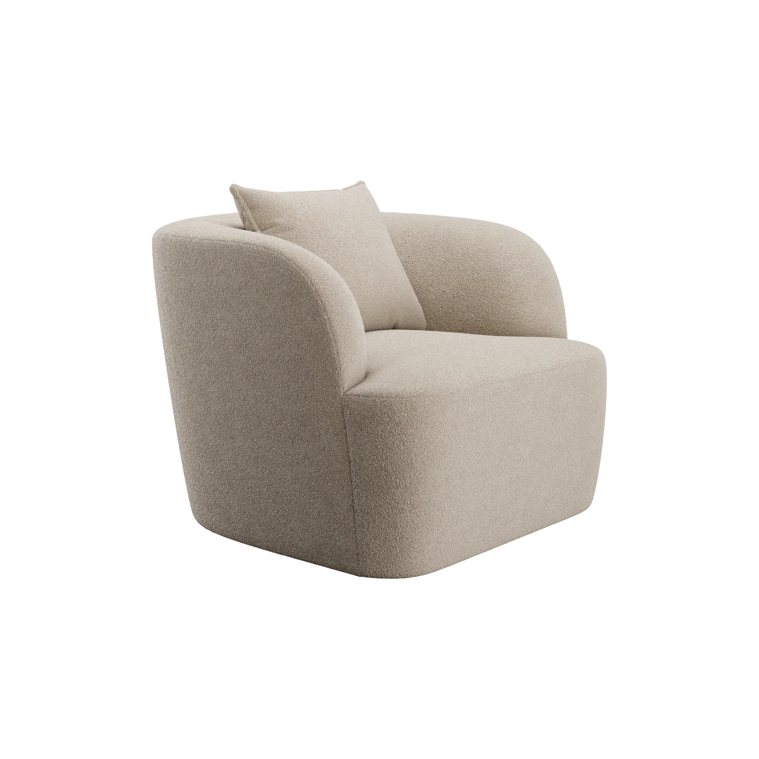 Elora Lounge Chair Greige Boucle - Image 3