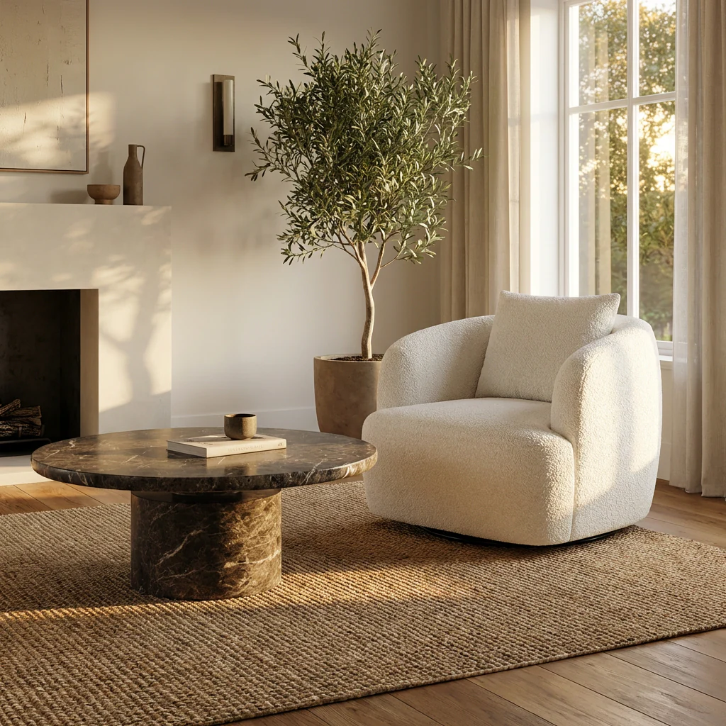 Elora Lounge Chair White Boucle - Image 2