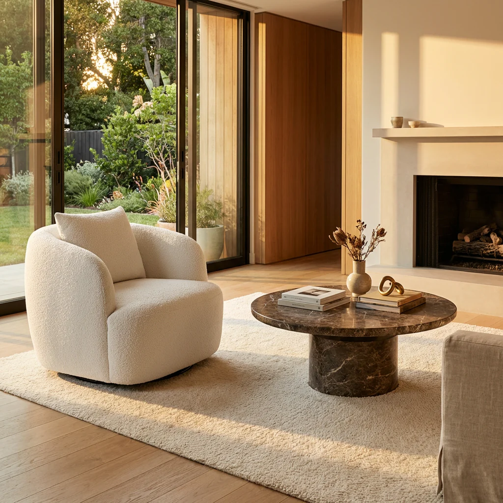 Elora Lounge Chair White Boucle - Image 6