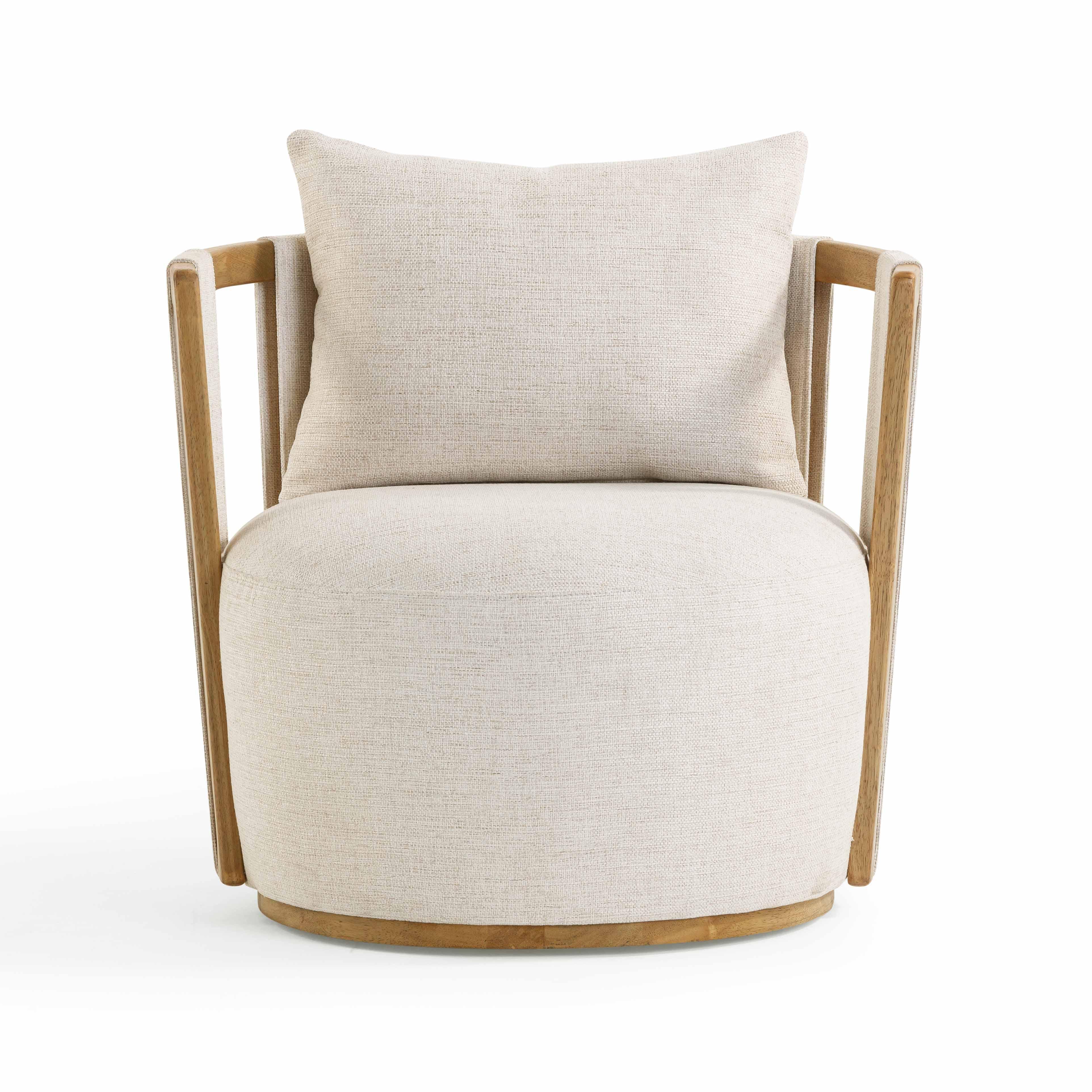 Equinox Beige Swivel Chair - Image 3
