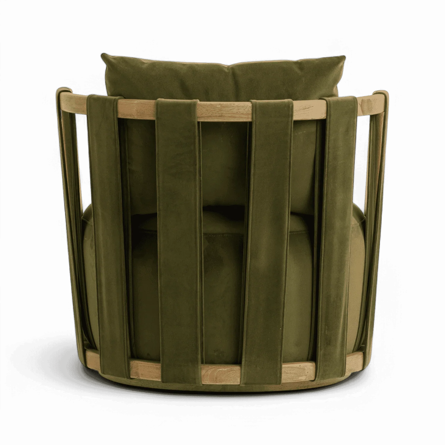 Equinox Green Velvet Swivel Chair - Image 4