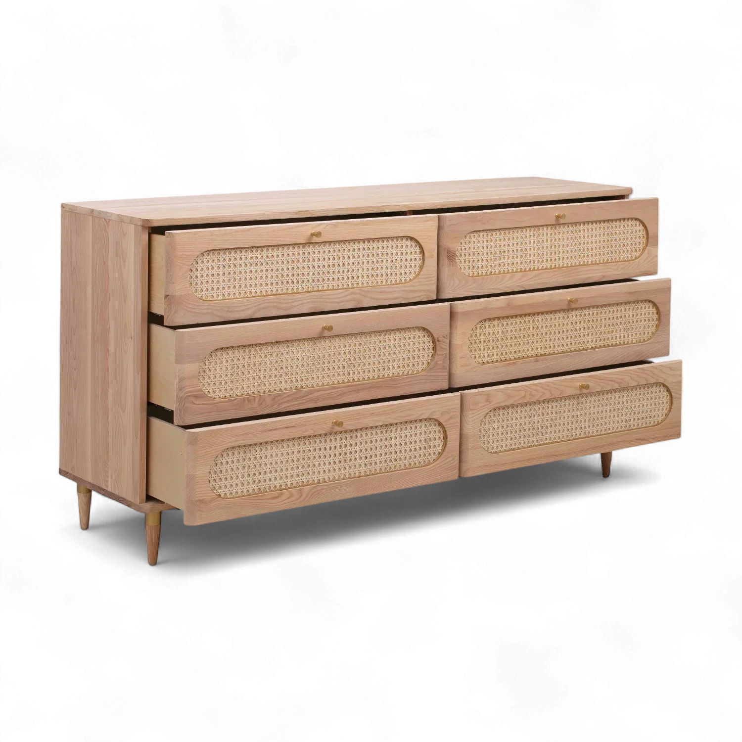 Frost  Cane 6 Drawer Dresser - Image 3