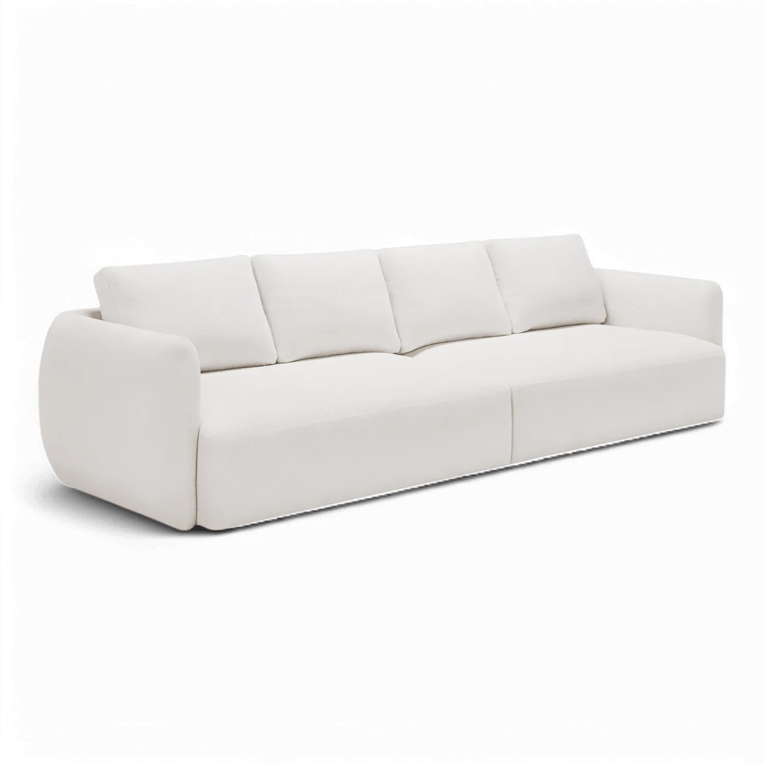 Gabriele 4 Seater Sofa White Boucle - Image 3