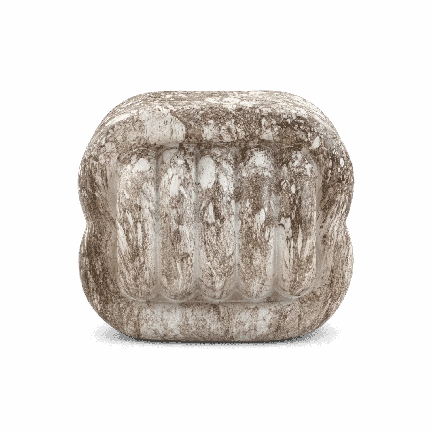 Jasper Knot Faux Marble Indoor / Outdoor Accent Stool - Image 3