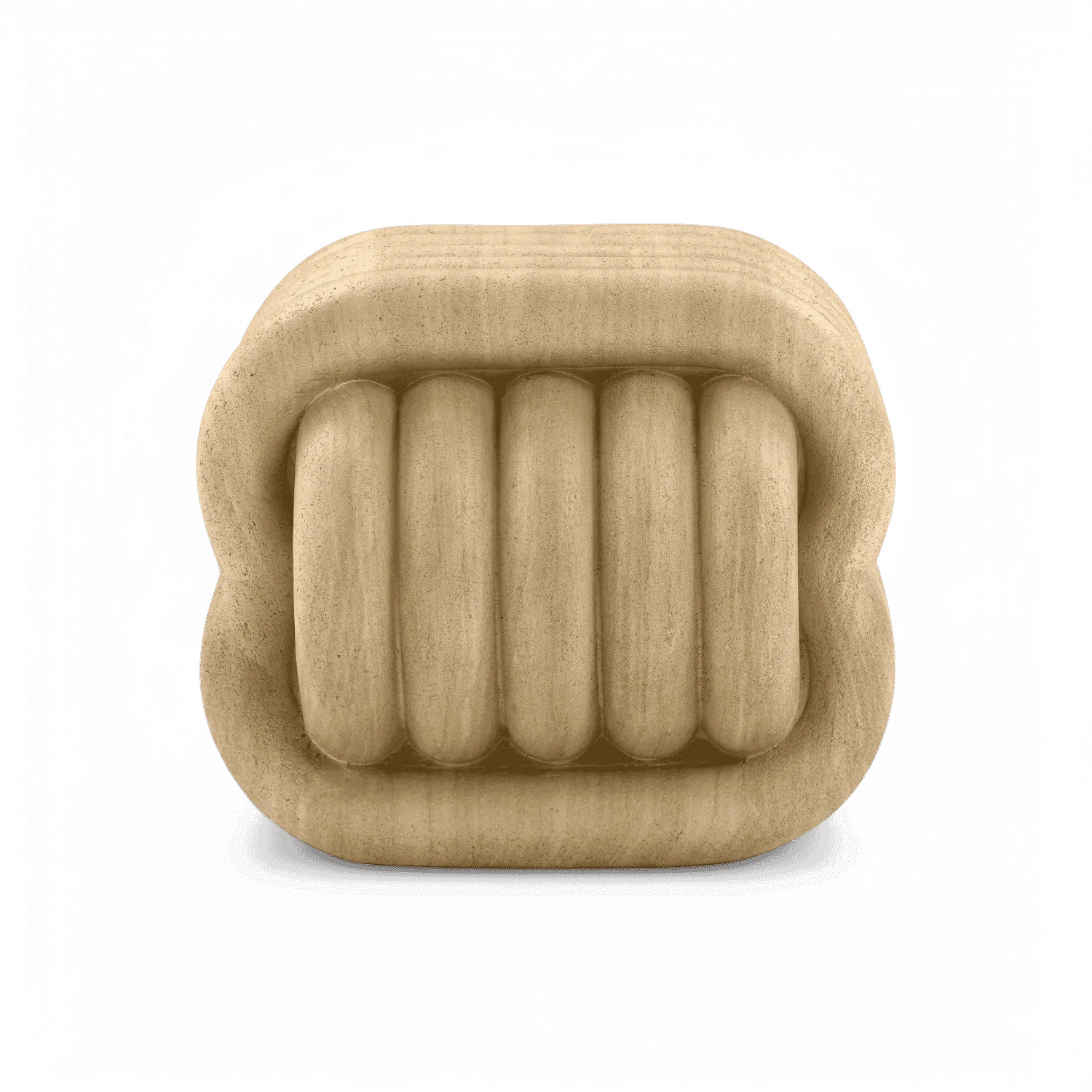Jasper Knot Travertine Indoor / Outdoor Accent Stool - Image 3