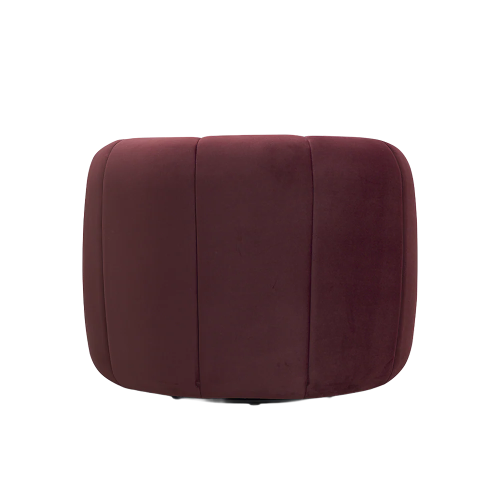 Justine Velvet Swivel Lounge Chair - Image 4