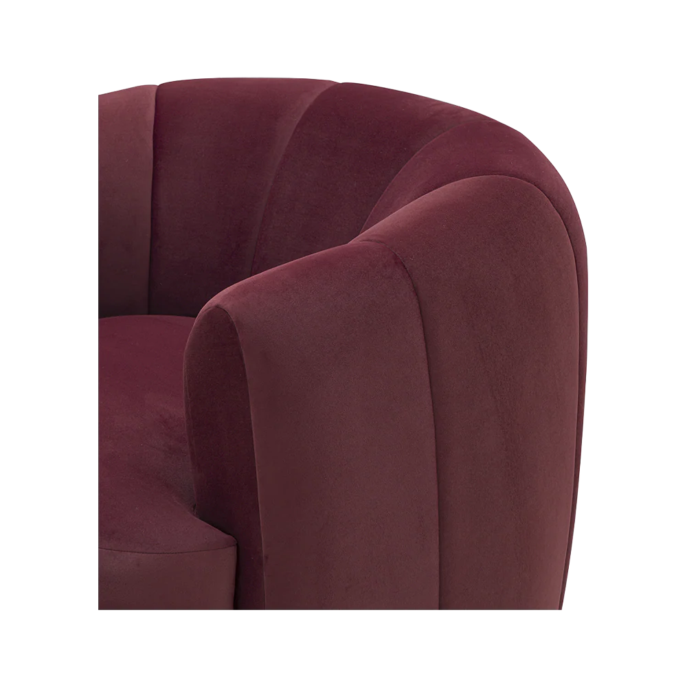Justine Velvet Swivel Lounge Chair - Image 6