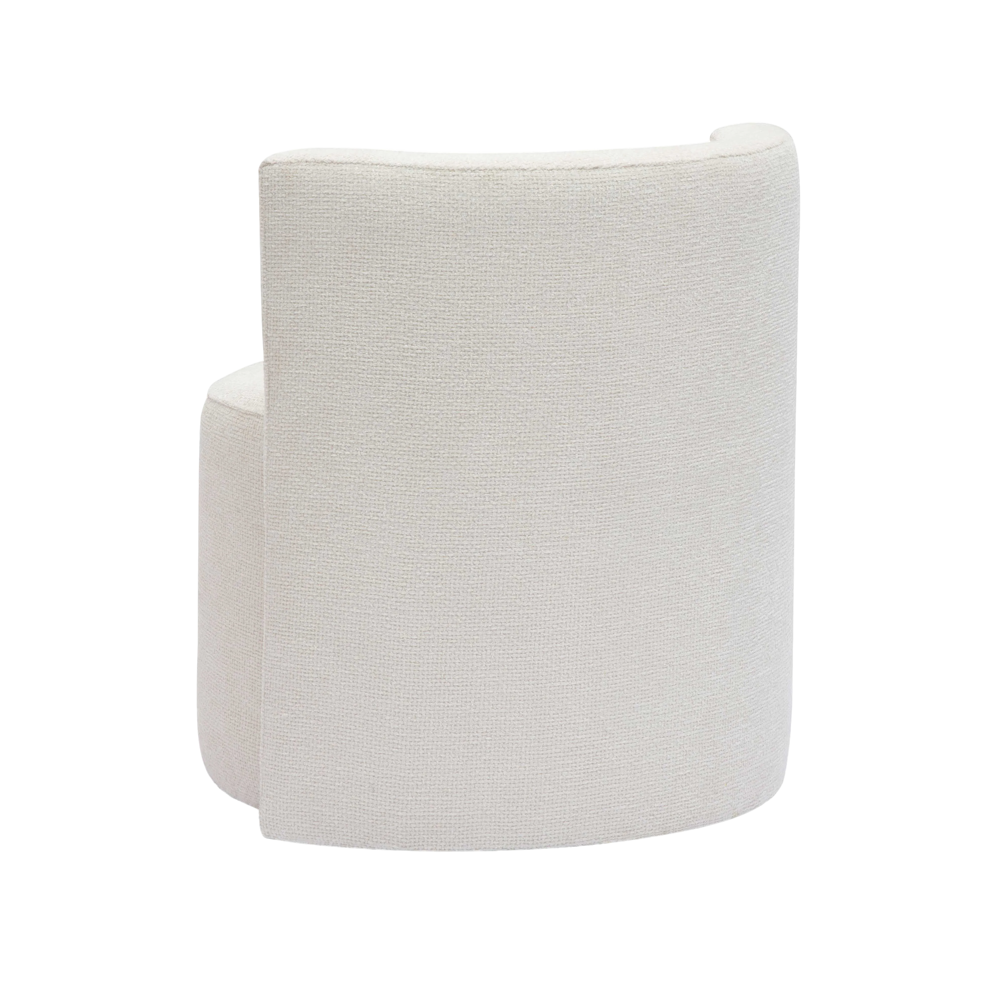 Lacey Cream Chenille Rolling Desk Chair - Image 4