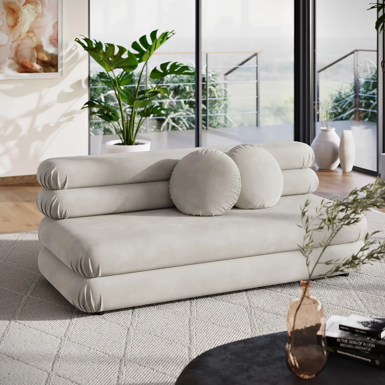 Luca Modular Loveseat Beige - Image 2