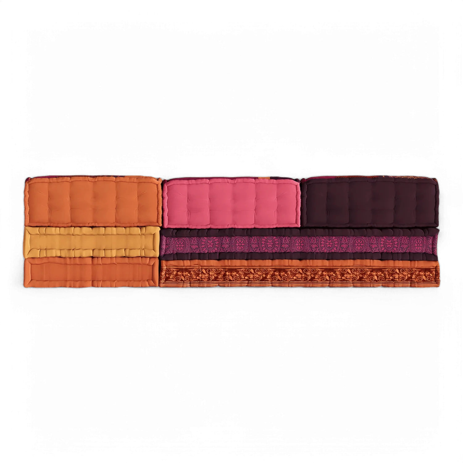 Maili Sectional Sofa Purple & Orange - Image 5