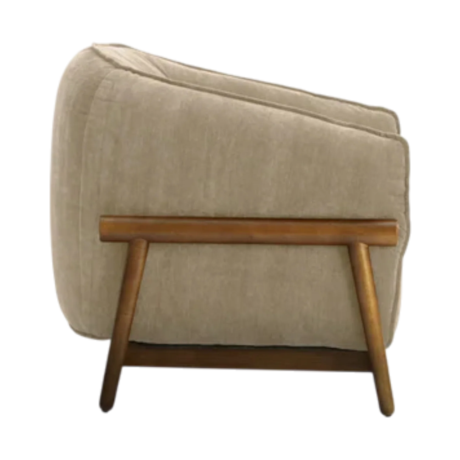 Malachyra Upcycled Chenille Accent Chair Taupe - Image 4