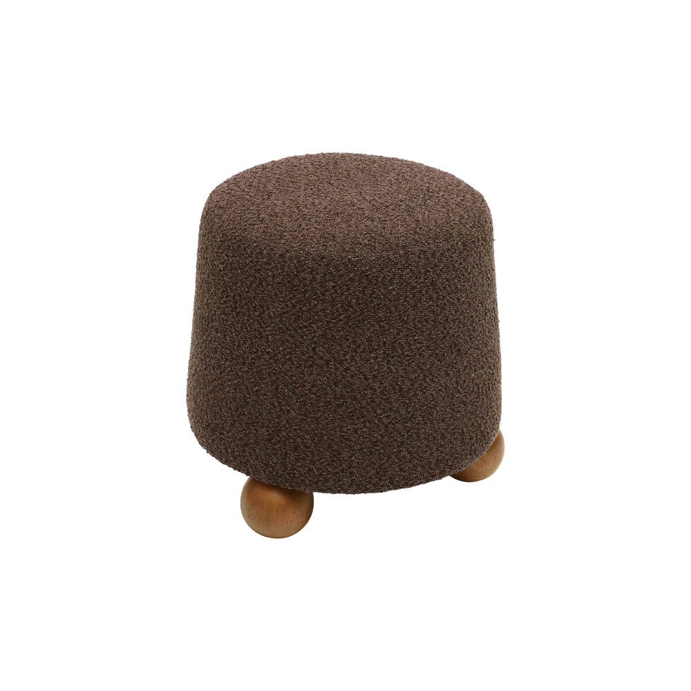 Mell Stool Brown Boucle - Image 4