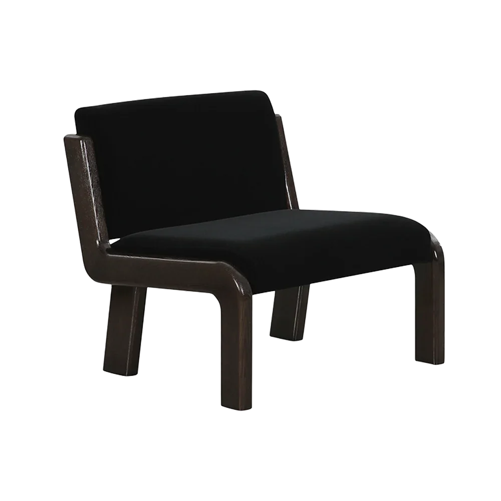 Milo Lounge Chair Black Faux - Image 3
