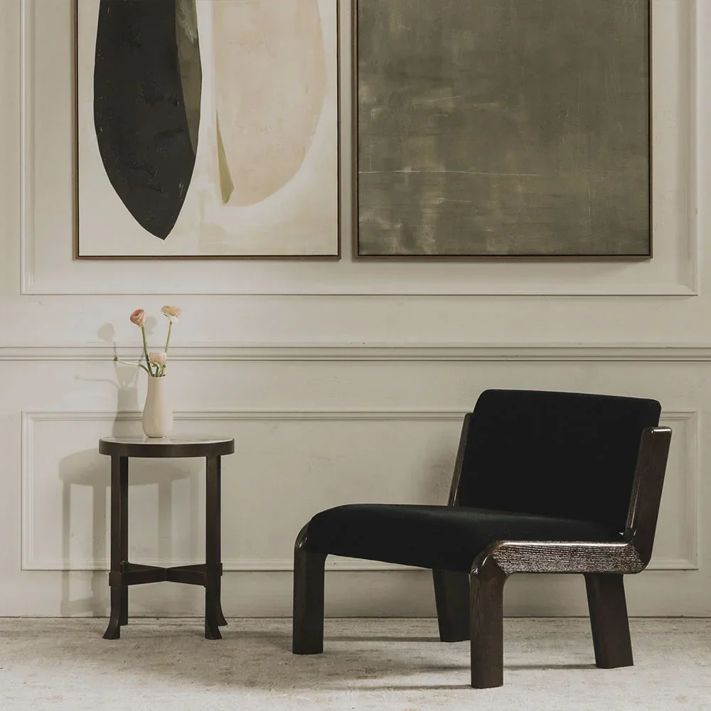 Milo Lounge Chair Black Faux - Image 4