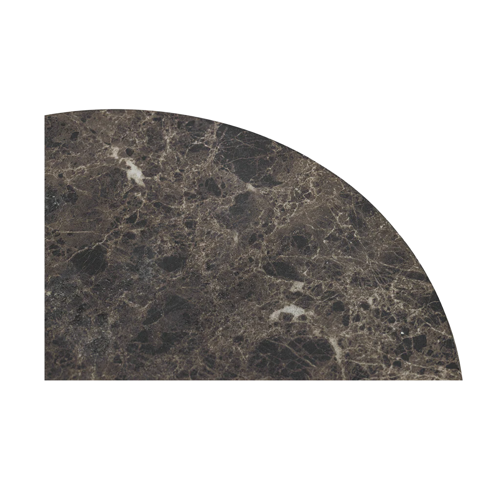 Monaco Round Side Table Brown Marble - Image 6