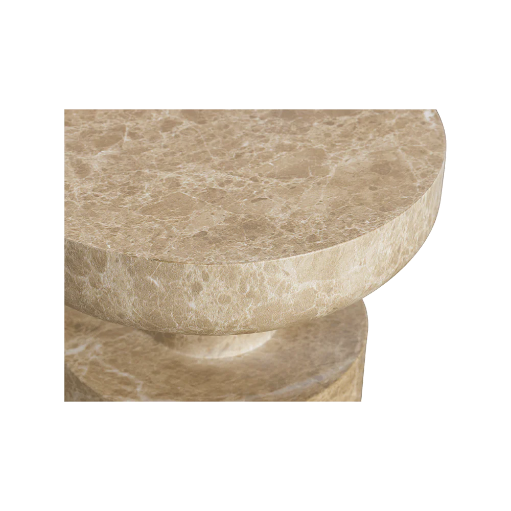 Monaco Round Side Table Gold Marble - Image 4