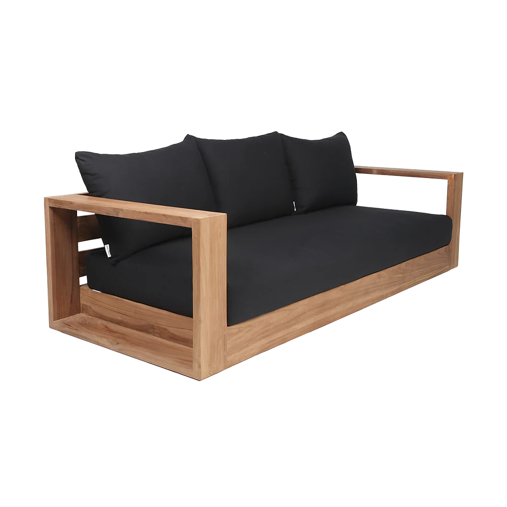 Neroli Outdoor 3 Seater Sofa Black - Image 3