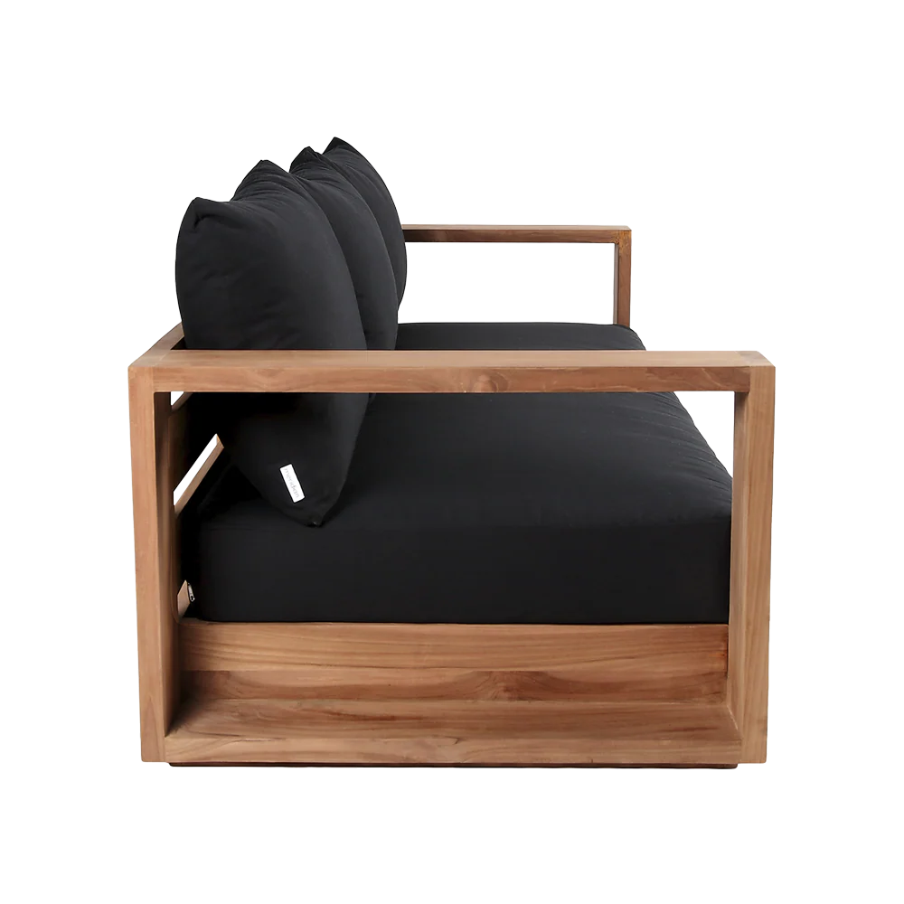 Neroli Outdoor 3 Seater Sofa Black - Image 4