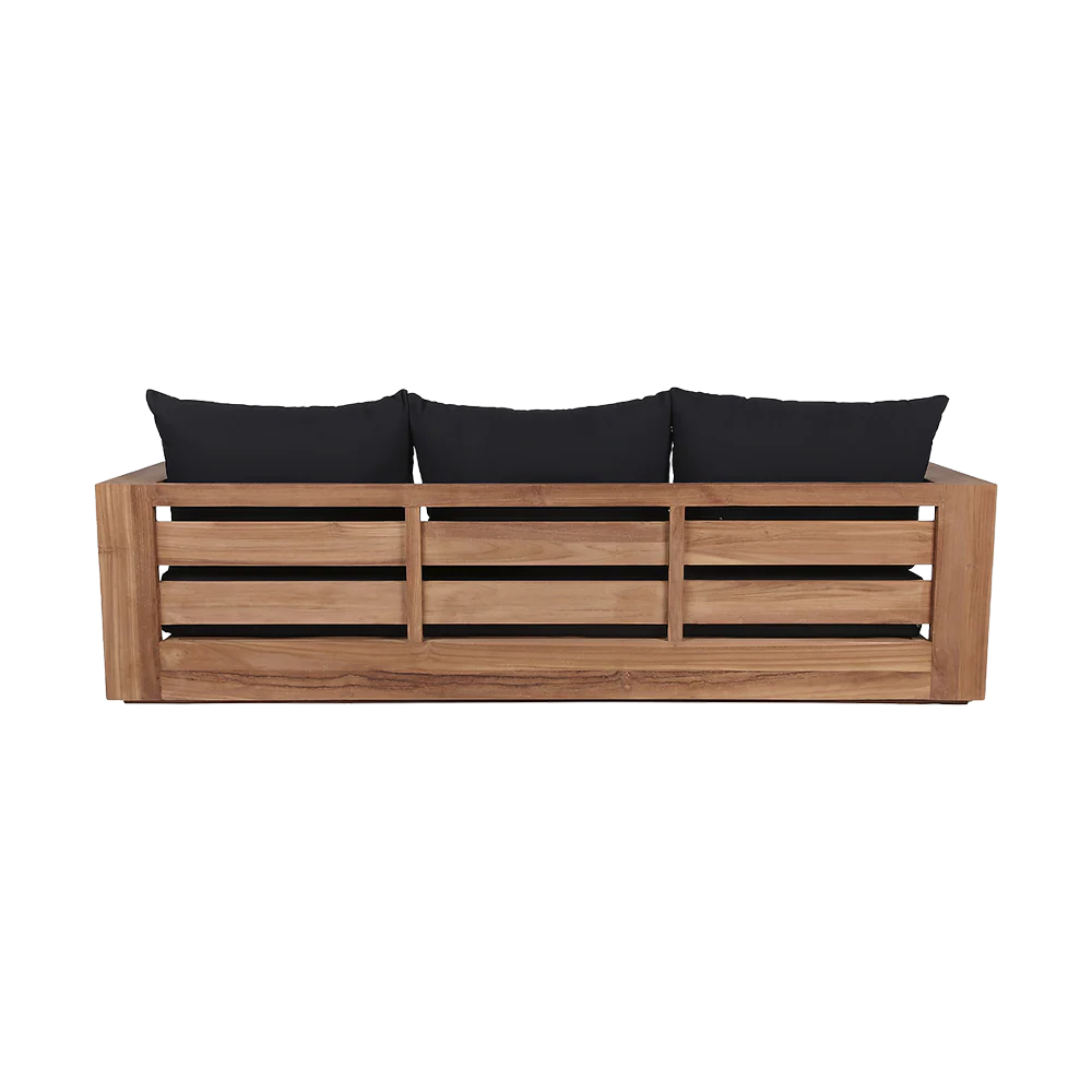 Neroli Outdoor 3 Seater Sofa Black - Image 5