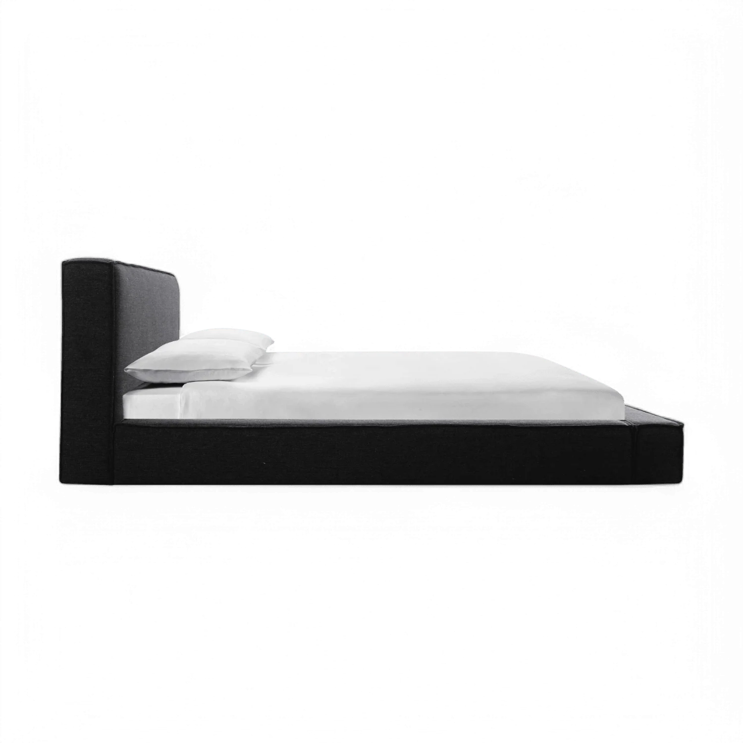 Nova Black Fabric Queen Bed - Image 3