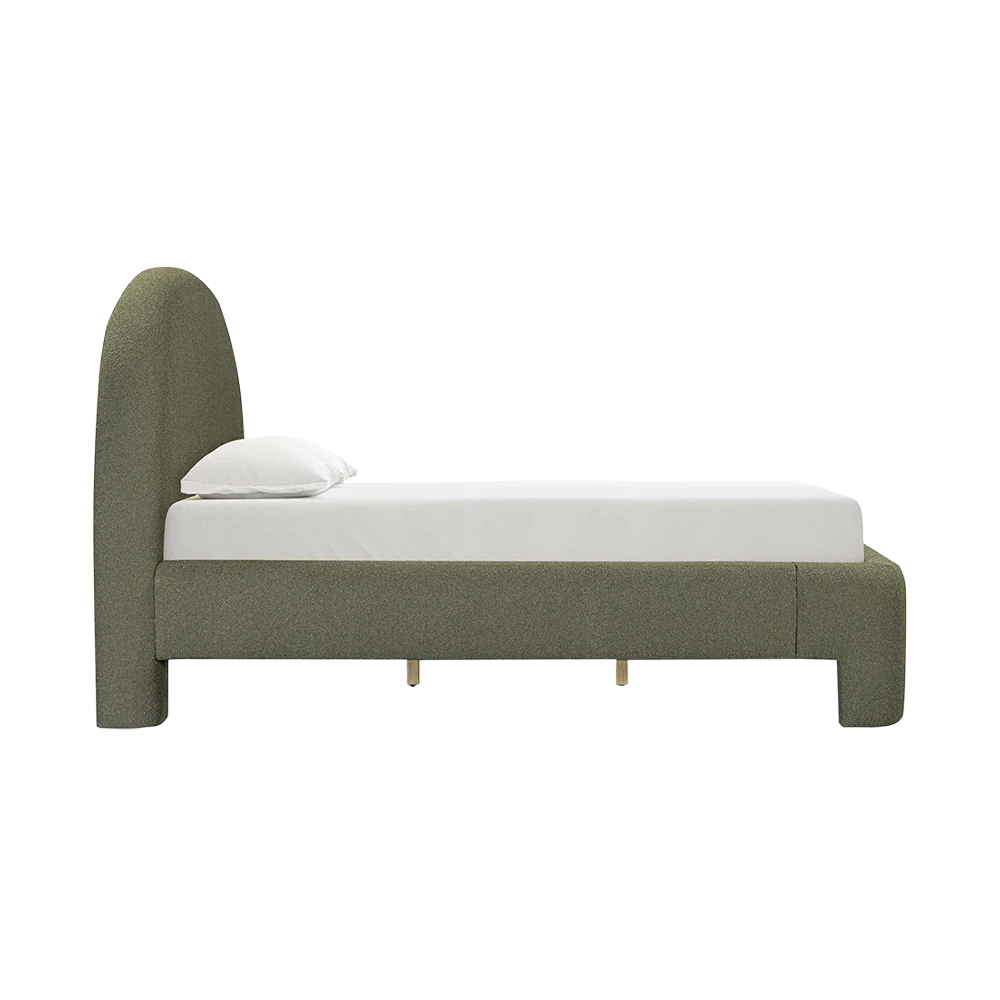 Ophelia Boucle Green King Bed - Image 3